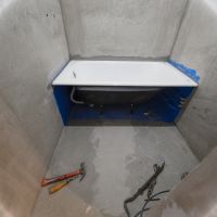 Установка чугунной ванны 130 см.