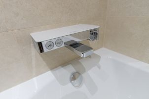 Установка смесителя для ванны