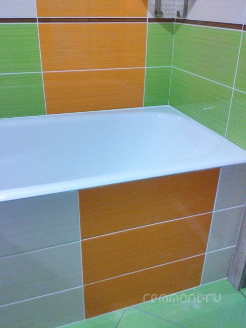 Плитка в санузле 170x200 после затирки