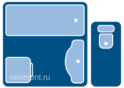 Планировка ванной комнаты (ванна 1,7 х 1,7, туалет 1 х 0,9)