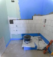 Укладка мелкой плитки в ванной комнате (ПИК, Водный Стадион)