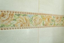 Настенный бордюр (Шахтинская плитка Кордеса), карандаш, затирка