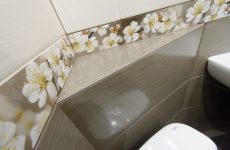 Внешний угол из плитки с запилом торцов