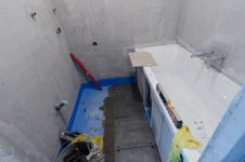 Укладка керамогранита на пол с устройством теплого пола и гидроизоляции