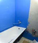 Установка чугунной ванны после подготовительных работ