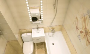 Санузел в панельной хрущевке 150 x 180 (испанская плитка Fanal Infinity)