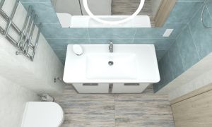 AltaCera - просторный санузел с душевым углом