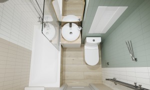 Ванная комната 150 x 180 в панельке И-700